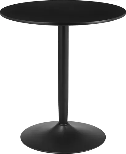 Esstisch für 2 Personen, runder Tisch, Stahlgestell, schwarz, 70 x 70 x 75 cm