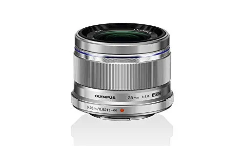 Olympus M.Zuiko Digital 25mm F1.8 Objektiv - Objektiv für MFT-Kameras, lichtstark mit F1.8 Blende für beeindruckende Low-Light- und Porträtaufnahmen, kompakt und hochwertig verarbeitet.