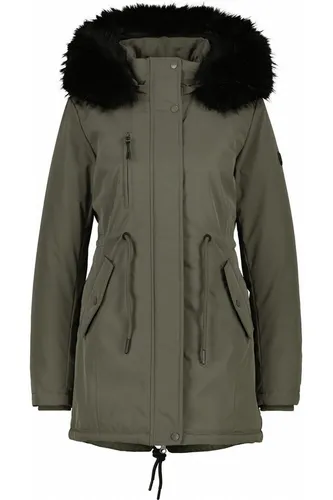 alife and kickin KierseyAK A Parka Damen Winterjacke - Funktionsjacke mit kuscheligem Teddyfell-Futter, wasserabweisendem Material und individueller Taillenkordel für eine tolle Figur – ideal für kalte Wintertage.