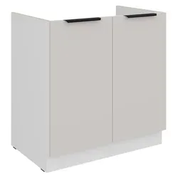 Küchen-Preisbombe Spülenunterschrank 80 cm COMO in Kaschmir + Weiß