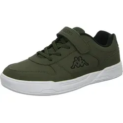 Kappa Olive Kinder Halbschuhe 24-42:36 - Hochwertige Halbschuhe aus glattem Kunstleder in Army/Black, mit weicher textiler Decksohle für optimalen Tragekomfort. Ideal für aktive Kinder!