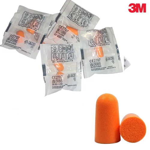 3M Einweg-Gehörschutzstöpsel 1100 - 200 Paar, hoher Tragekomfort und schmutzabweisende Oberfläche für langanhaltenden Schutz