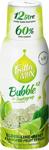 FruttaMax Sirup Limette Minze Holunderblüte 500ml 60 Prozent Fruchtsaft
