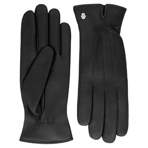 Roeckl Damen Klassiker-gerafft Handschuhe, Blau (Classic Navy 559) - Damenhandschuhe aus hochwertigem Nappaleder mit 100% Wolle-Futter. Klassisch und elegant, ideal für kalte Wintertage.