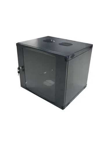 LogiLink Netzwerkschrank 19 Zoll, 15HE - Wandgehäuse schwarz - PC-Gehäuse mit abschließbarer Glastür, abnehmbaren Seitenwänden und optimaler Belüftung für einfachen Zugang und Sicherheit.
