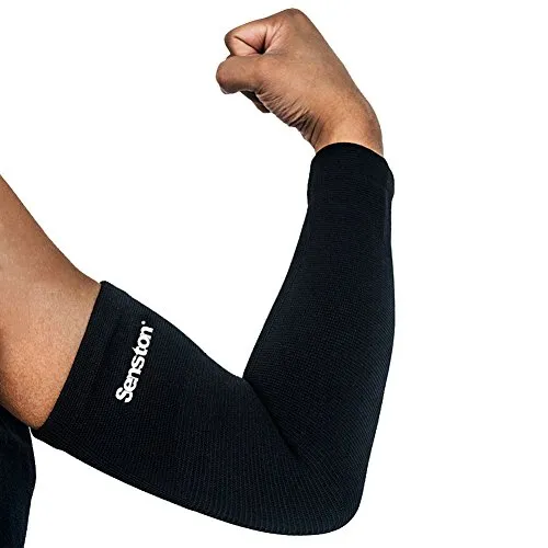 Senston Kompression Armlinge 1 Stück Sonnenschutz Arm Sleeve Armwärmer Basketball Volleyball Radfahren Laufen für Herren Damen Jungen