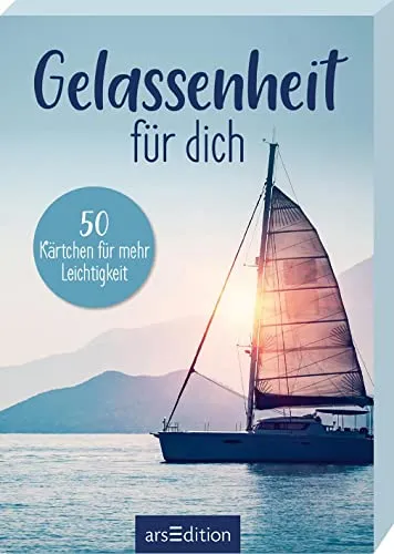Gelassenheit für dich: 50 Kärtchen für mehr Leichtigkeit | Schön gestaltete Achtsamkeitskärtchen im Spielkartenformat in Geschenkbox