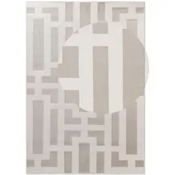 ELLE DECORATION Designteppich Onyx, rechteckig, 200x280 cm - Teppich für Wohnzimmer und Schlafzimmer, mit Hoch-Tief Effekt und eleganten Glanz in beige/grau, pflegeleicht und ideal für stilvolle Akzente.