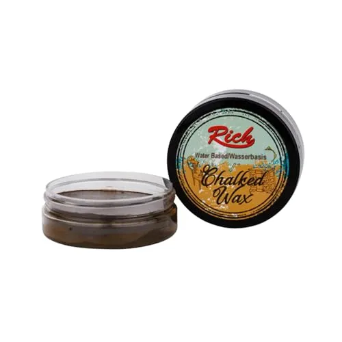 Rich Chalked Wachs, Espresso 50 Ml, Möbelwachs, Möbelschutz Holzwachs Pflege, Oberflächenversiegelung, Einfache Anwendung, Übergangsanpassung & Tiefenwirkung