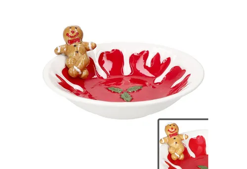 MamboCat Servierschale Gebäckschale Weihnachtsstern Ø21,7cm Steingut Lebkuchenmann, Steingut