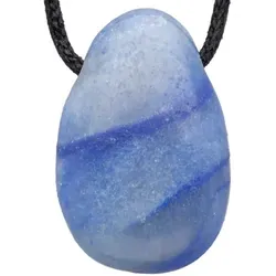 Blauquarz Tropfenanhänger in blau von Lebensquelle Plus