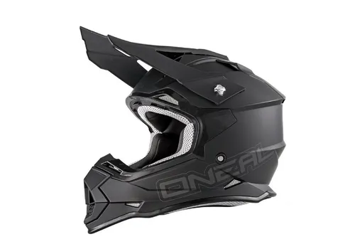 O'NEAL Motocross Helm 2SRS RL MX Flat - Schwarz XL (61/62 cm) - Motorradhelm für Motocross und Enduro mit herausnehmbaren, waschbaren Innenpolstern. Bietet hervorragende Belüftung und Komfort für lange Fahrten.
