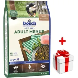 Bosch Adult Menue 3kg - Magenschonendes Hundefutter mit 12 Kräutern und Immun-Komplex für gesunde Hunde, jetzt mit Überraschung und 3% Rabatt für Stammkunden