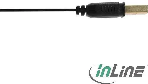InLine USB 2.0 Flachkabel Verlängerung 2m schwarz von InLine