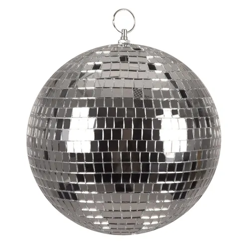 Disco-Kugel silber Ø 20 cm Spiegelkugel Party-Dekoration für Disko und Events