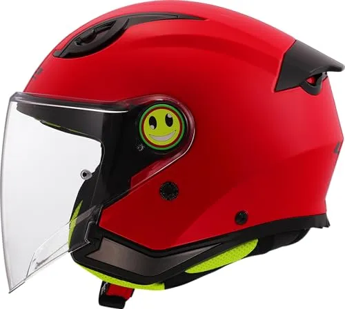 LS2 Jet-Motorradhelm für Kinder FUNNY II SOLID Gloss Red, M von LS2