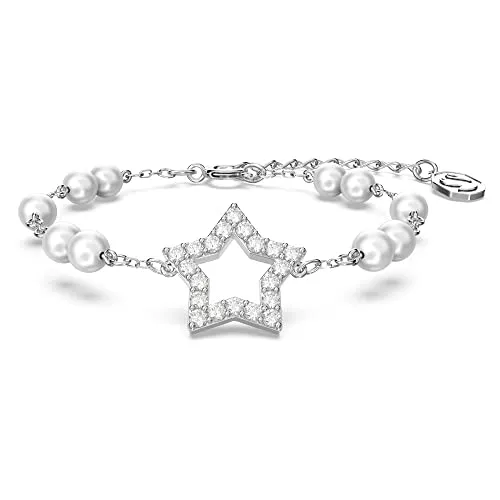 Swarovski Damen Armband Stella M mit Kristallen - Elegantes Armband aus silbernem Metall mit funkelnden Kristallen, ideal für besondere Anlässe oder als stilvolles Accessoire im Alltag.