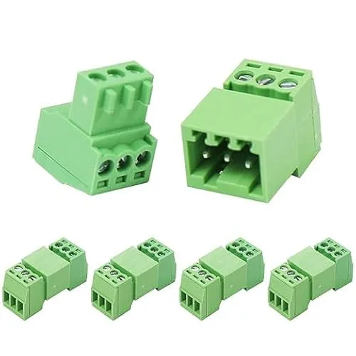 Willwewon 5Set 3P 2EDGRK 2.54mm schweißfreie Kabelklemme, Steckbarer Schnell männlicher und weiblicher Stecker für 26-18AWG (5Set 3P)