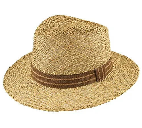HatBee Fedora Strohhut Jacopo Seegras Braun M