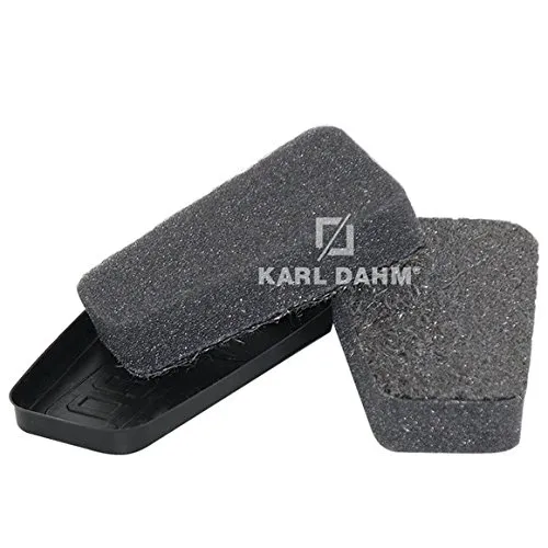 Karl Dahm Kaminscheibenreiniger Schwamm I 2 Schwämme aus feiner Stahlwolle für die kratzfreie Reinigung von Kaminglas I Kaminglasreiniger ohne Chemie