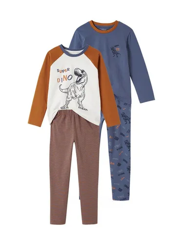 vertbaudet Schlafanzug Jungen Schlafanzüge, Dinos 2er-Pack