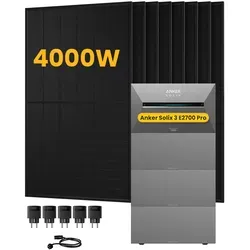 Anker SOLIX Solarbank 3 E2700 Pro - Solaranlage mit 2,7 kWh Kapazität und 3600 W Eingangsleistung, modular erweiterbar auf 16 kWh. Perfekt für nachhaltige Energieversorgung mit intelligenter KI-Steuerung.