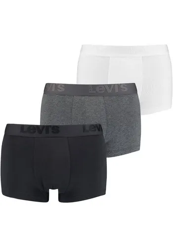 Levi's® Men Premium Trunk 3P - 3er Pack - Herrenunterhosen mit breitem Logobund, atmungsaktiv und elastisch für optimalen Tragekomfort - perfekt für den täglichen Gebrauch.