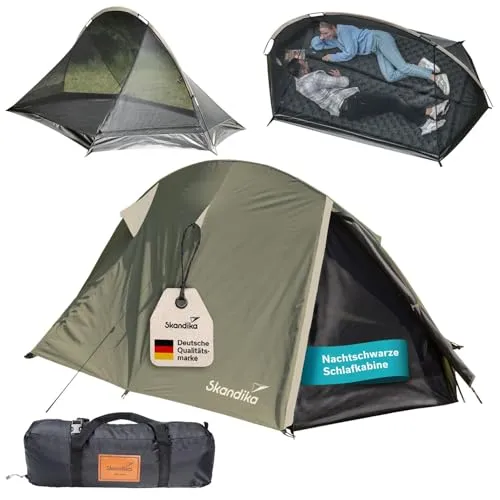 Skandika Tunnelzelt Hemus 2 Sleeper, für 1-2 Personen