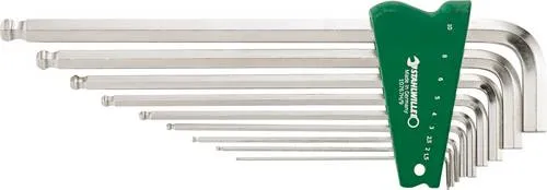 STAHLWILLE 10771/8 Kugelkopf-Winkelschraubendreher Set 8-tlg. - Innensechskantschlüssel Set mit schwenkbarem Kugelkopf bis 25° für schwer zugängliche Stellen. Ideal für Auto, Motorrad und Haushalt. Made in Germany - exzellente Qualität seit über 150 Jahren.