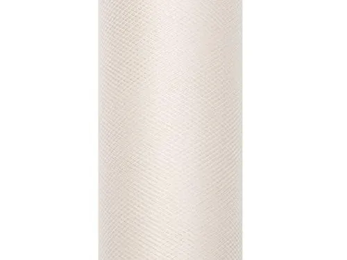 Tüll Stoff / Rolle 30cm x 9m creme Stoff Hochzeit Tischläufer Deko Floristik Schleifenband