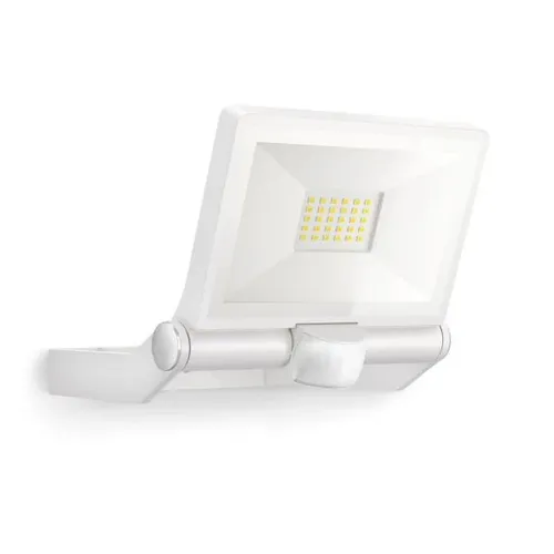 Steinel LED-Außenstrahler XLED ONE S weiß - Lampen für Außenbereiche mit 2050 lm Helligkeit, 180°-Bewegungsmelder und 50.000 h Lebensdauer – ideal für Einfahrt, Hof und Garten.