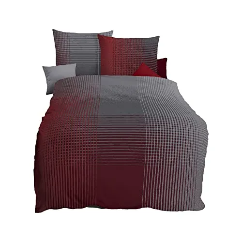 Kaeppel Mako-Satin Bettwäsche Master Rubin, 200 x 200 cm - Bettwäsche-Set aus 100% Baumwolle, Mako-Satin, mit praktischem Reißverschluss für idealen Schlafkomfort, waschbar bis 60°C und trocknergeeignet.