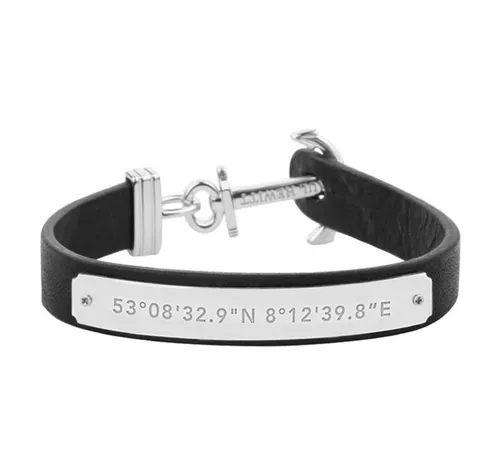 Paul Hewitt PH-MSC-S-B Armband Damen Schwarz - Armband aus hochwertigem Leder mit minimalistischer Eleganz und verstellbarem Verschluss. Ideal als perfektes Geschenk für stilbewusste Damen.