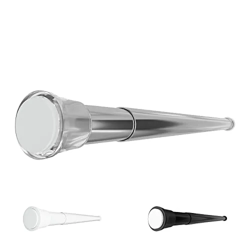 Aquabad® Hastaflex Teleskop 55-90 cm Duschvorhangstange ohne Bohren, Silber, für Dusche und Fensternischen