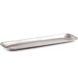 Tablett Kerzentablett Skandinavisch Hedye Silber 58cm lang
