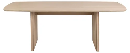 Mid.you Esstisch in Eichefarben, 220x105 cm - Eleganter Esstisch aus Holzwerkstoff mit furnierter Eiche, ideal für 6 bis 8 Personen. Die Wangenbeine mit Lamellenfront sind ein echter Hingucker und passen perfekt in jedes Esszimmer.