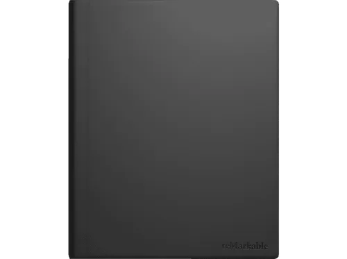 REMARKABLE Book Folio für reMarkable 2, Schwarz - eReader Hülle aus hochwertigem Echtleder mit integriertem Magnetverschluss für sicheren Halt, stilvolles Design und einfache Handhabung ohne Entfernen des Geräts.