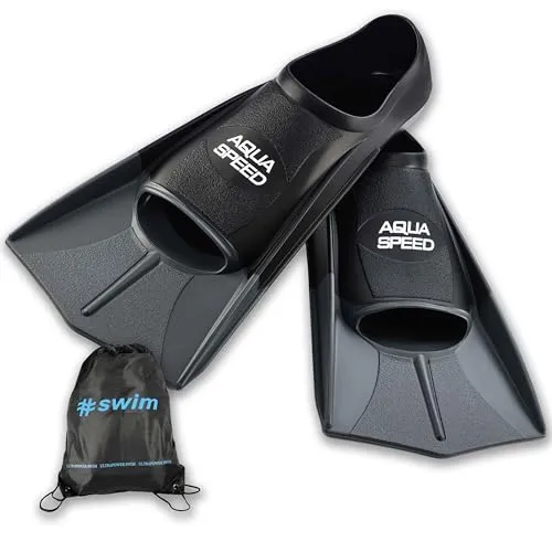 Aqua Speed Schwimm Trainingsflossen für Kinder - Trainingsflossen für Schwimmen, perfekt für Wettkämpfe und Triathlon. Inklusive Ultrapower Rucksack für einfachen Transport. Gelenkschonend und ideal für Kraftaufbau, sowohl für Anfänger als auch für Fortgeschrittene.