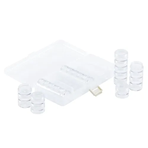 Vaessen Creative Staubox + 25 Döschen, Durchsichtig