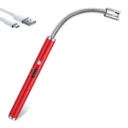 Elektrisches USB-Feuerzeug, wiederaufladbar, mit langem Hals, flexibel um 360 °,