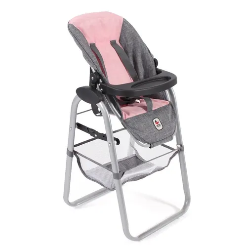 Bayer Chic 2000 Puppenstuhl Hochstuhl Melange grau-rosa - Möbel & Gebäude, stilvoller Puppenhochstuhl mit modernem Design, ideal für kleine Puppenmamas und -papas.