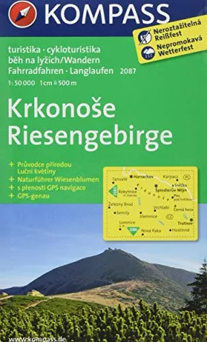 Produktbild Riesengebirge / Krkonose: Wanderkarte mit Naturführer tschechisch /deutsch, Radrouten und Loipen. GPS-genau. 1:50000 (KOMPASS-Wanderkarten, Band 2087)