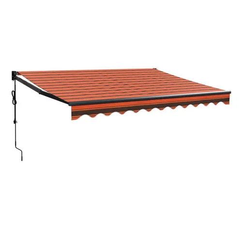 vidaXL Elektrische Markise 3,5x2,5 m in Orange und Braun in orange von vidaXL