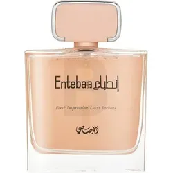 Rasasi Entebaa Eau De Parfum Spray 98ml für Frauen - Damendüfte mit blumig-fruchtigem Charakter, ideal für die selbstbewusste Frau. Entebaa kombiniert frische Noten von Pfirsich und Birne mit eleganten Herznoten aus Rose und Vanille.