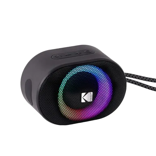 KODAK PWS-2234 Tragbarer Lautsprecher, kabellos, immersiver Klang und Lange Akkulaufzeit, Schwarz