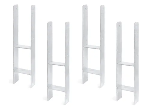 Alberts H-Anker Pfostenträger für Carports, feuerverzinkt - Drahtspanner aus feuerverzinktem Stahl für langlebige Bodenverankerung. Ideal für hohe Zäune und Holzkonstruktionen, sorgt für Stabilität und Sicherheit Ihres Bauprojekts.
