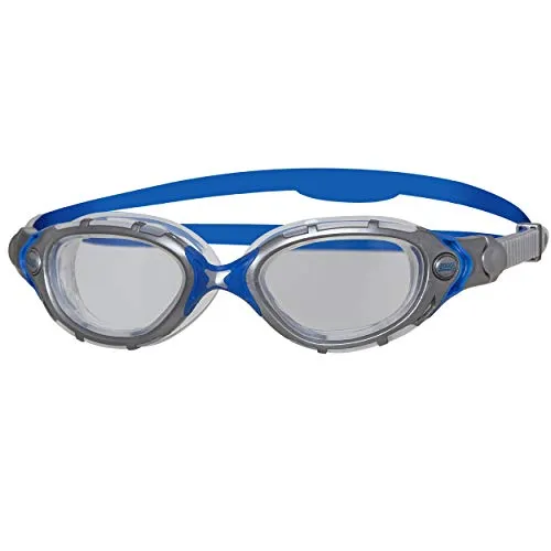 Zoggs Predator Flex Polarised Lens Schwimmbrille - Schwimmbrille mit klaren Gläsern, ideal für Innenräume und schwache Lichtverhältnisse. Die 4-Flexpunkt-Technologie sorgt für optimalen Komfort und Flexibilität.