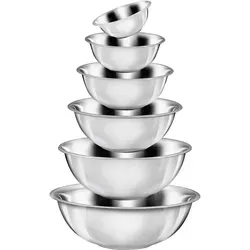 KING Edelstahl Schüssel Set, 6-tlg