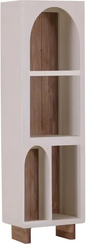 Regalelement GUTMANN FACTORY, weiß, 60x190cm - TV-Halterungen mit 4 offenen Fächern, ideal für stilvolle Aufbewahrung und Präsentation Ihrer Mediengeräte.
