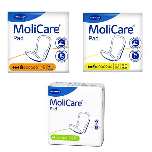 Hartmann MoliCare Pad 2 3 4 Tropfen - 30 Stück Inkontinenzeinlagen - Inkontinenzeinlagen für Unisex mit wasserfestem Material. Hohe Saugfähigkeit bis zu 350 ml für besten Schutz und Komfort.
